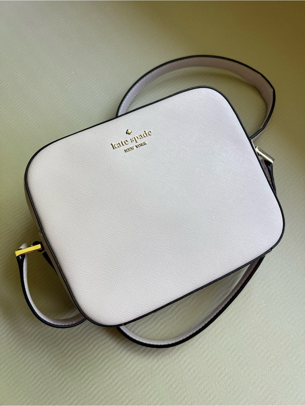 Kate Spade Staci Mini Camera Crossbody Pale Lavender Leather Bag
